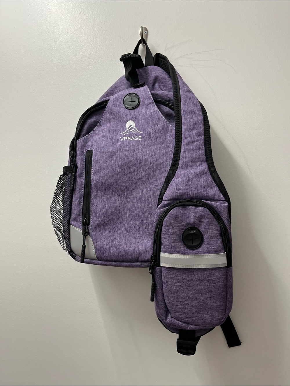 Women's Purple Sling Backpack - Single Strap Crossbody Pack